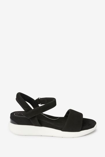 Next black wedge sandals best sale