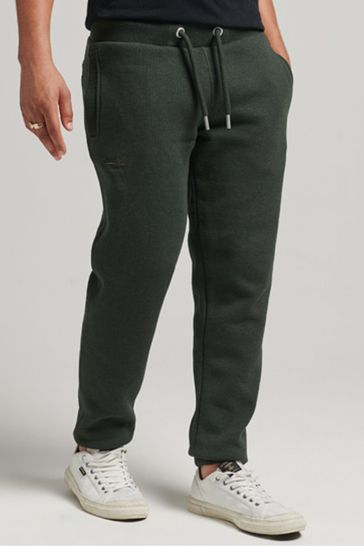 Superdry Green Organic Cotton Vintage Logo Embroidered Joggers