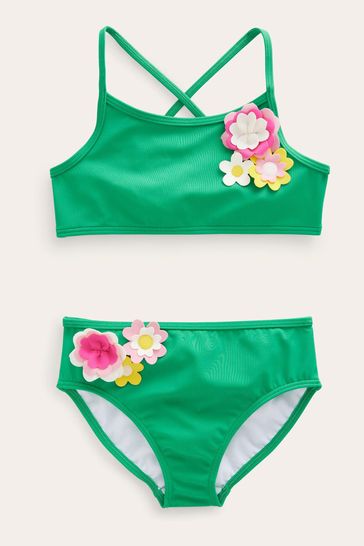 Boden Green Flutter Flower Bikini