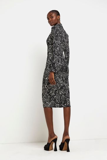 River island blazer with snake discount print in black