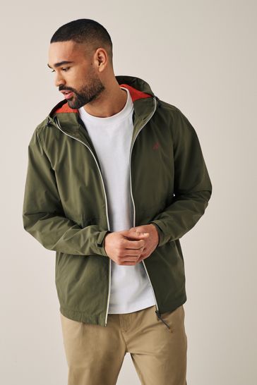 Green anorak jacket with hood outlet