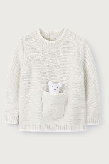 White company hot sale grey jumper