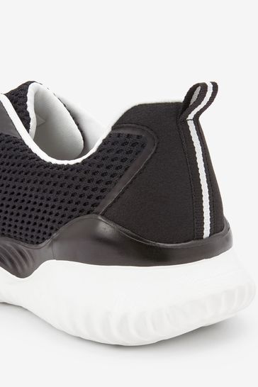 Black and discount white gym trainers