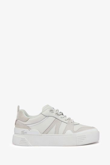 Lacoste L002 Summer Style Leather White Trainers