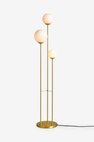 Brass floor top lamp next