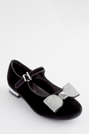Buy Baker by Ted Baker Girls Black Velvet Mary Jane Shoes with