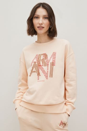 Armani Exchange Cream Logo Sweatshirt