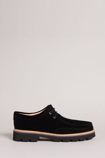 Ted Baker Clerdd Black Chunky Sole Suede Moccasin Shoes