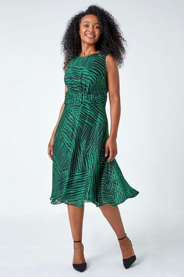 Roman fit and flare dresses top