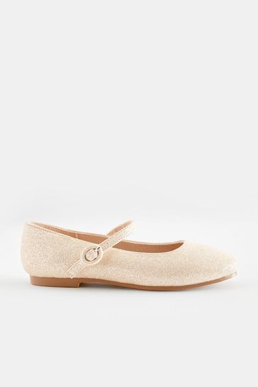 Buy Champagne Gold Glitter Standard Fit F Mary Jane Occasion