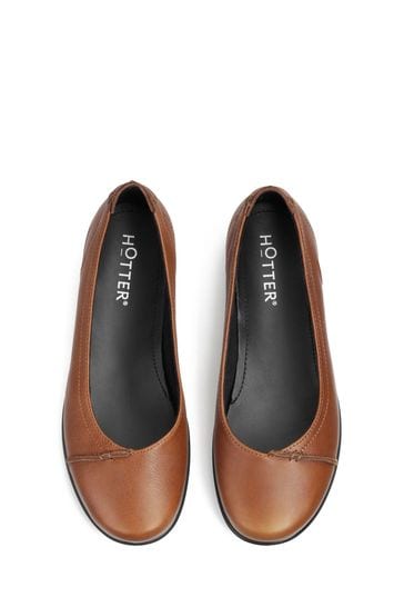 Buy Hotter Robyn II Wide Fit Tan Slip On Shoes from Next Germany