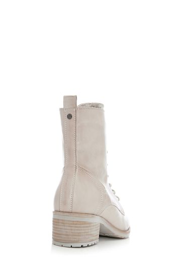 All white shop lace up boots