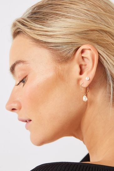 Stud and outlet hoop earring pack
