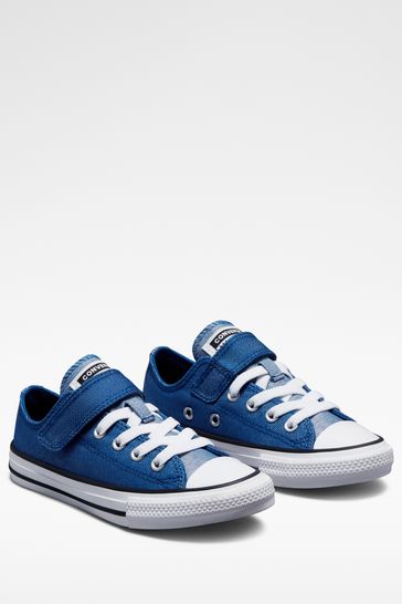 Blue shop jean converse