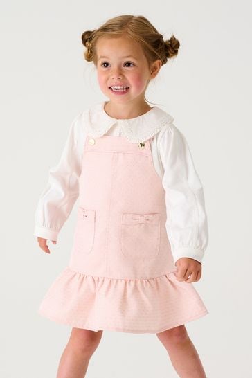 Baker by Ted Baker (0-6yrs) Pink Pinafore and Blouse Set