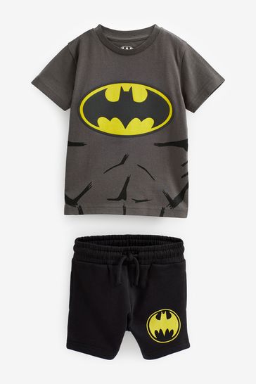 Batman Black T-Shirt And Shorts License Set (6mths-8yrs)
