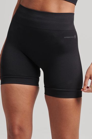 Superdry Black Sport Core Seamless Tight Shorts