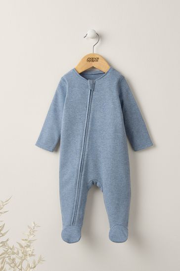 Mamas & Papas Blue Marl Zip All In One