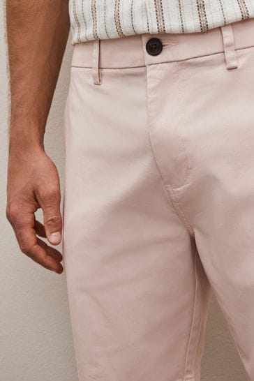 Buy Light Pink Slim Stretch Chino Shorts from Next Germany