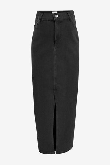 Buy Black Denim Maternity Midaxi Skirt from Next Bahrain