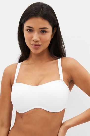 Buy White DD+ Non Pad Minimise Strapless Bandeau Bra from the Next UK  online shop