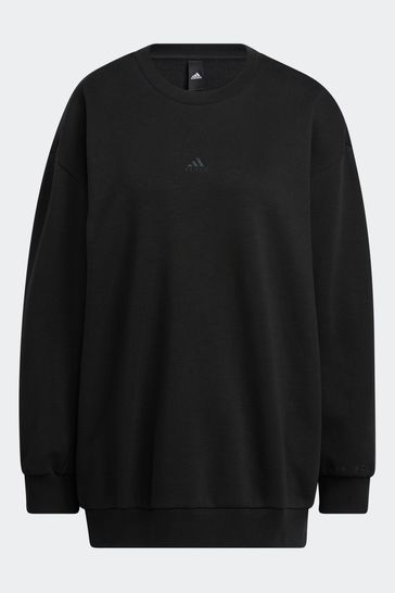 Adidas black online crew neck sweatshirt
