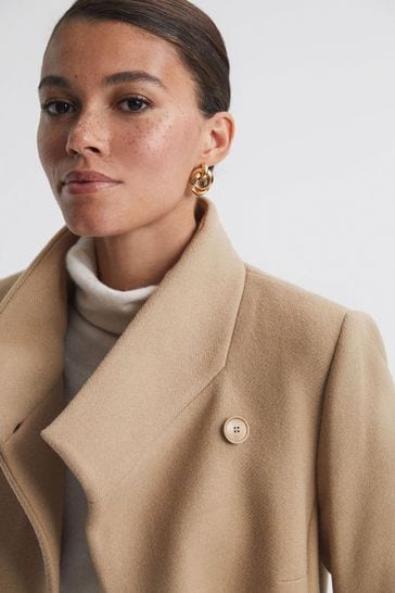 Buy Reiss Camel Mia Petite Wool Blend Mid Length Coat from Next Netherlands
