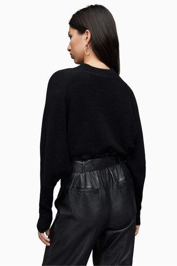 Buy AllSaints Ridley Black Crop Jumper from Next Singapore