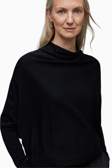 Buy AllSaints Ridley Black Crop Jumper from Next Luxembourg