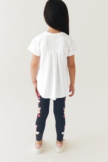 Buy Baker by Ted Baker Pink Floral Legging and Sequin T Shirt Set