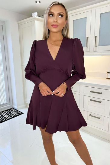 Plum skater dress store