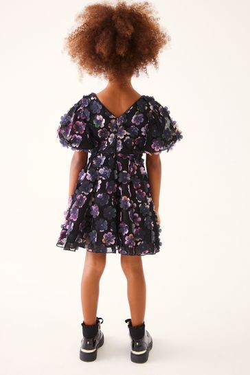 Buy Baker by Ted Baker Navy 3D Flower Dress from Next USA