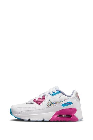 Pink nike air max 90 junior sales