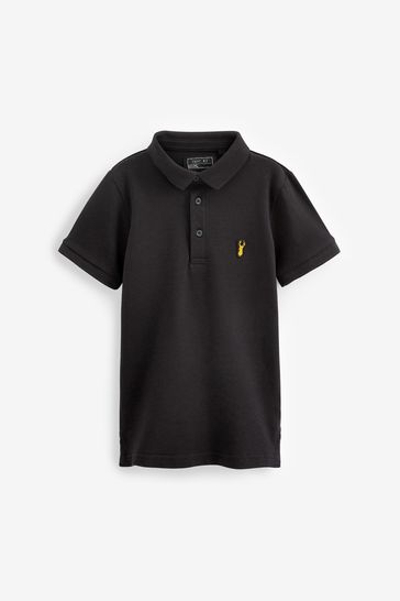Black Short Sleeve Polo Shirt (3-16yrs)