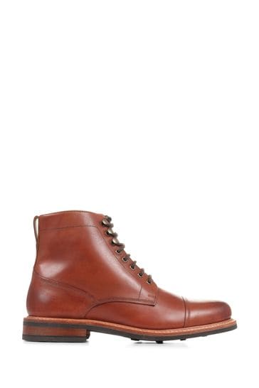 Jones Bootmaker Brown Barking Goodyear Welted Leather Ankle Boots