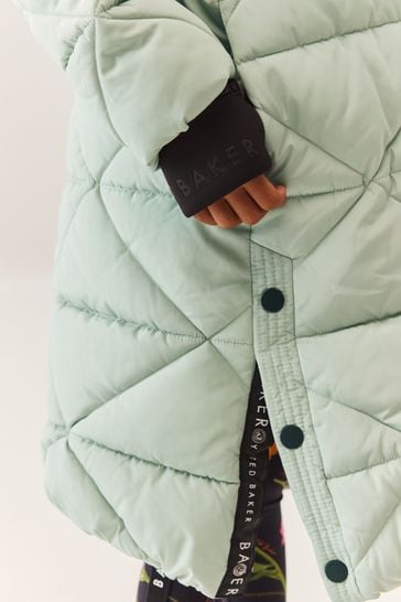 ASOS DESIGN quilted puffer jacket in baby pink