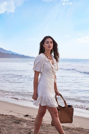 Beige summer dress best sale