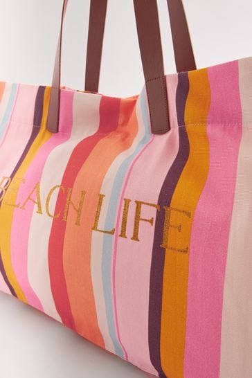 Buy Multi Striped Beach Bag from the Next UK online shop