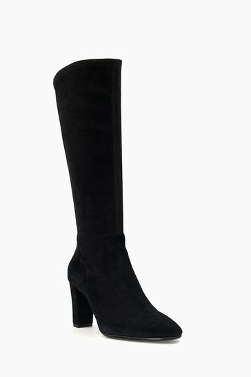 Dune wide fit knee high boots clearance