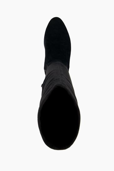 Buy Dune London Black Wide Fit Siren Stretch Knee High Boots from