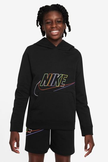 Nike Black Multi Logo Overhead Hoodie