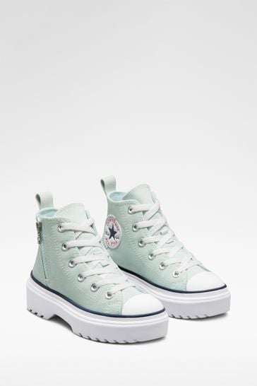 Converse Light Blue Lugged Lift Junior Trainers