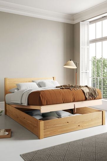 Get Laid Beds Honey Ottoman Storage Square Leg Solid Wood Bed