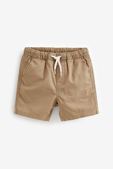 Tan Brown Plain Pull-On Shorts (3mths-7yrs)
