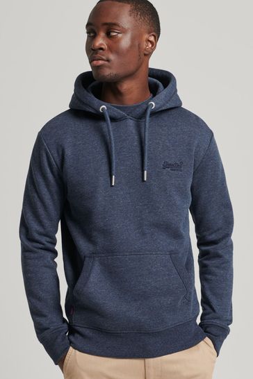 Buy Superdry Blue Organic Cotton Vintage Logo Embroidered Hoodie from Next  USA