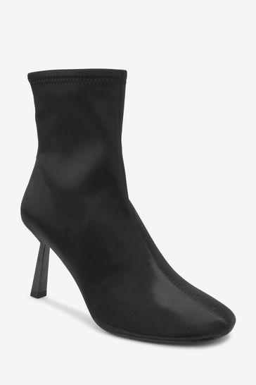 Black stiletto deals sock boot