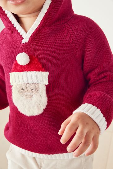 Buy The White Company Red Santa Hooded Christmas Jumper from Next USA