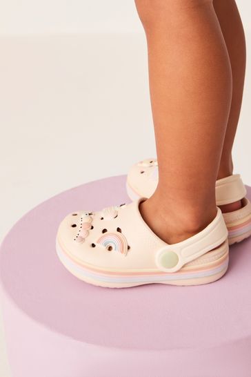 Buy Bone White Character Clogs With Ankle Strap from Next Luxembourg
