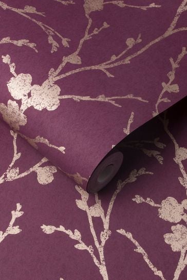 Graham & Brown Purple Meiying Wallpaper