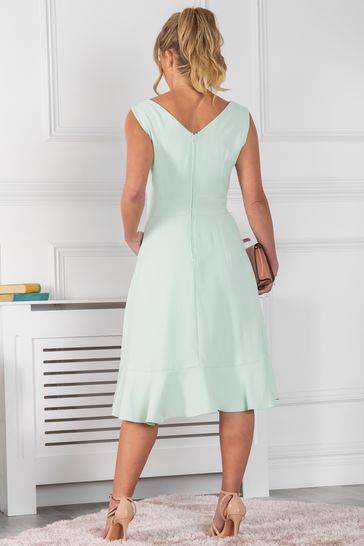 Buy Jolie Moi Green Eliza Frill Hem Dress from Next Luxembourg